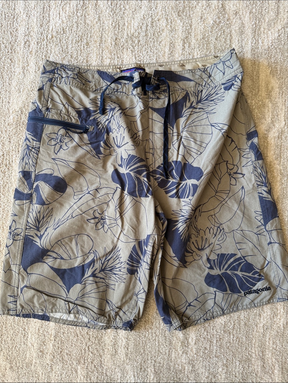 Patagonia Shorts with Navy Floral Print
